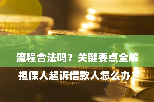 济南

担保人起诉借款人怎么办？流程合法吗？关键要点全解析
