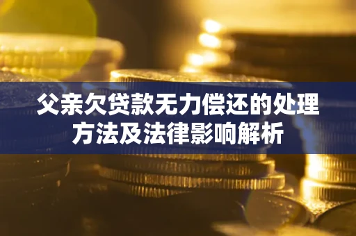 济南父亲欠贷款无力偿还的处理方法及法律影响解析